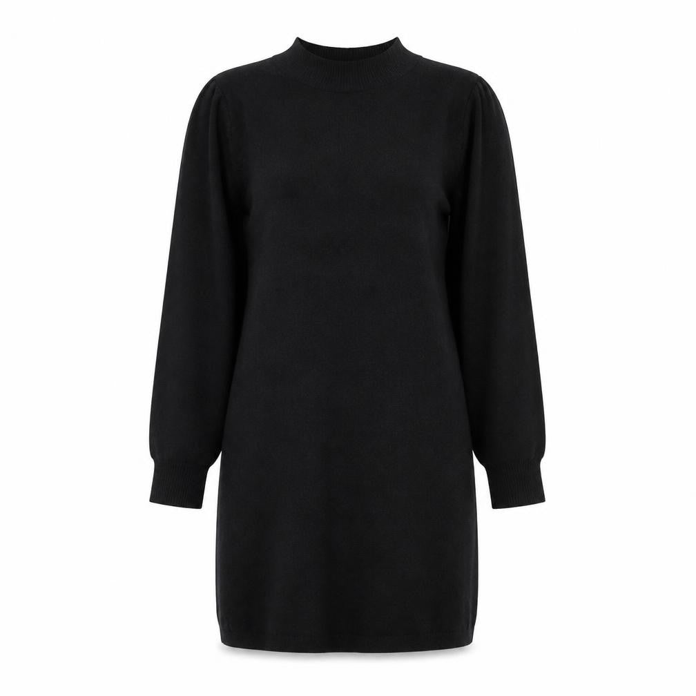 Next Women's Black High Neck Bodycon Knit Dress Size 10