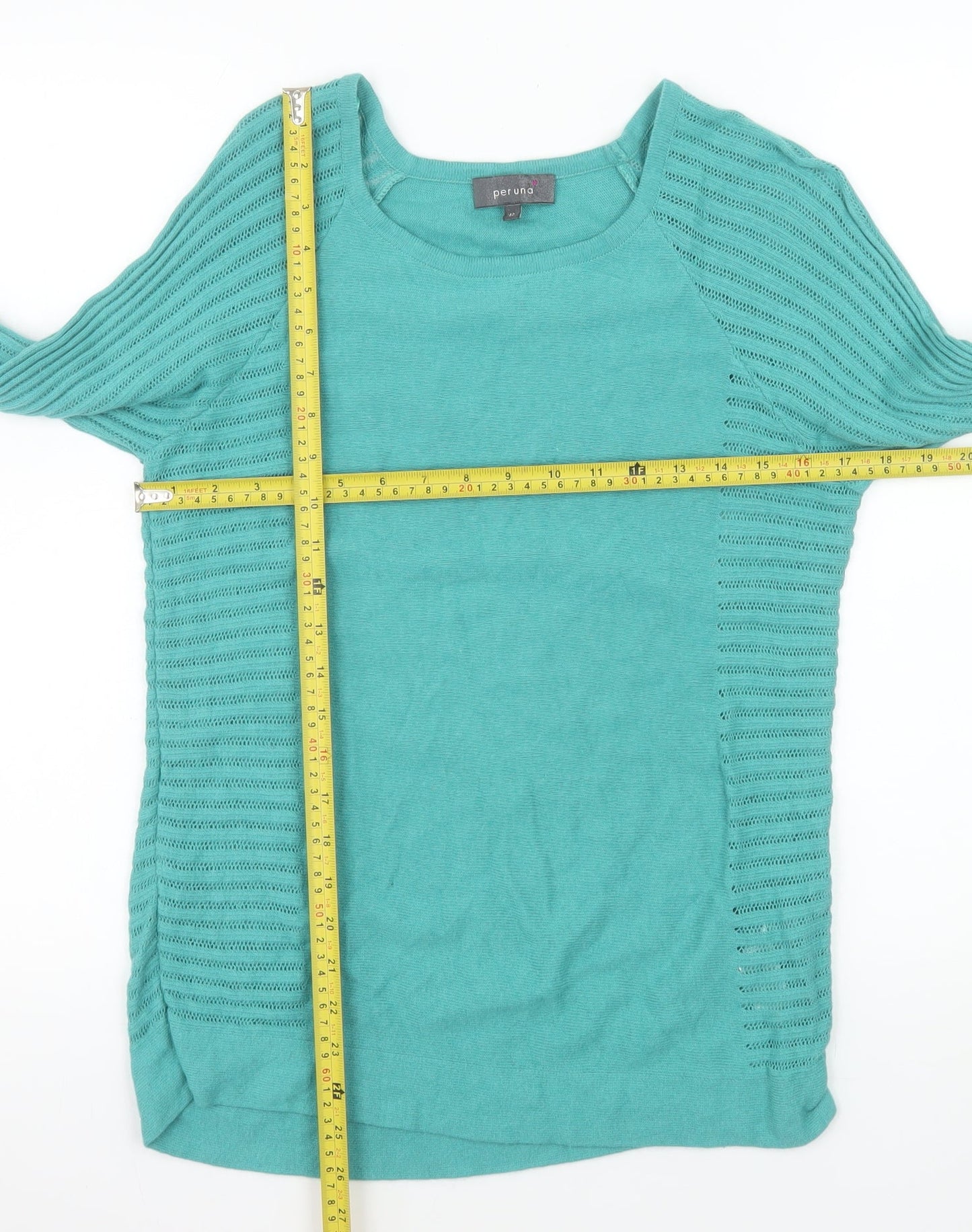 Marks and Spencer Per Una Women's Green Knit Blouse Size 12
