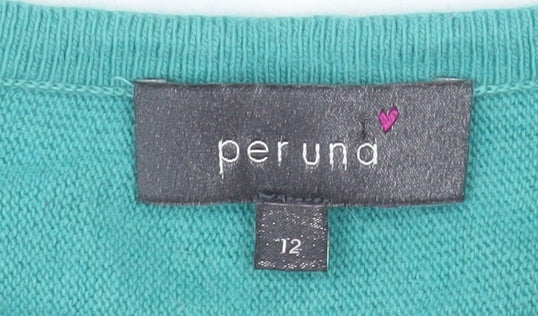 Marks and Spencer Per Una Women's Green Knit Blouse Size 12