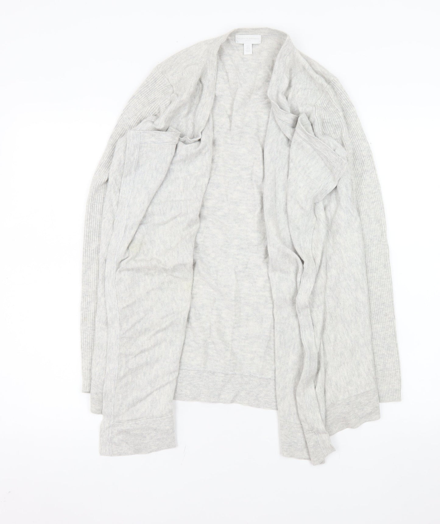 The White Company Women’s Grey Cardigan Size 12 Merino Wool Cotton Blend