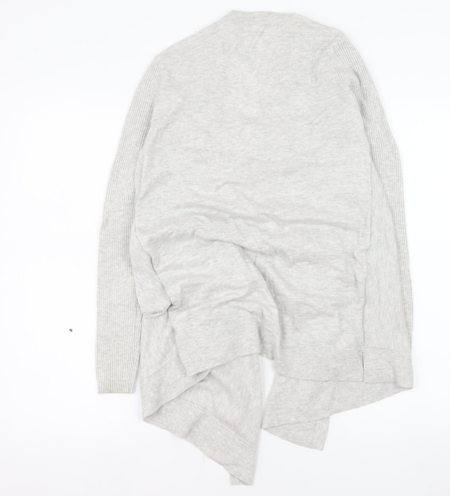 The White Company Women’s Grey Cardigan Size 12 Merino Wool Cotton Blend
