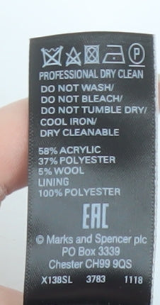 Marks and Spencer Women Multicoloured Tweed A-Line Skirt Size 6