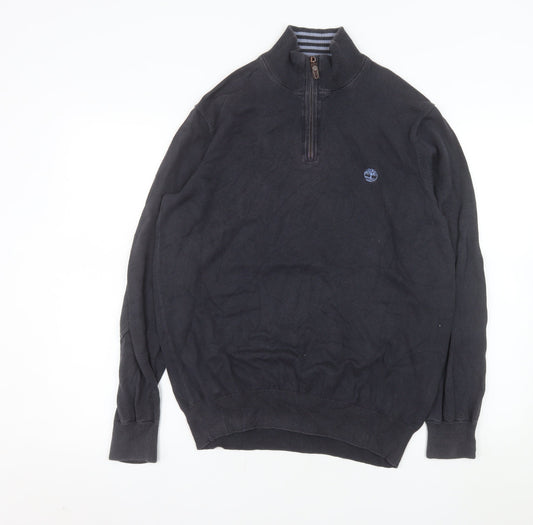 Timberland Earthkeepers Men's Black 1/4 Zip Cotton Sweatshirt M