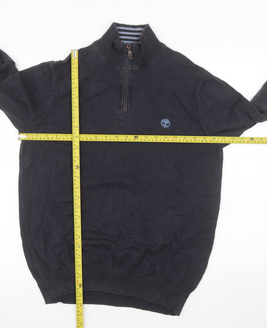 Timberland Earthkeepers Men's Black 1/4 Zip Cotton Sweatshirt M