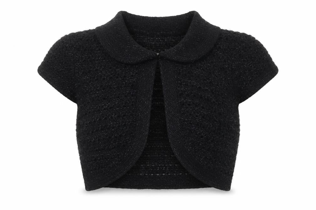Gap Women's Black Collared Knit Shrug Jumper M