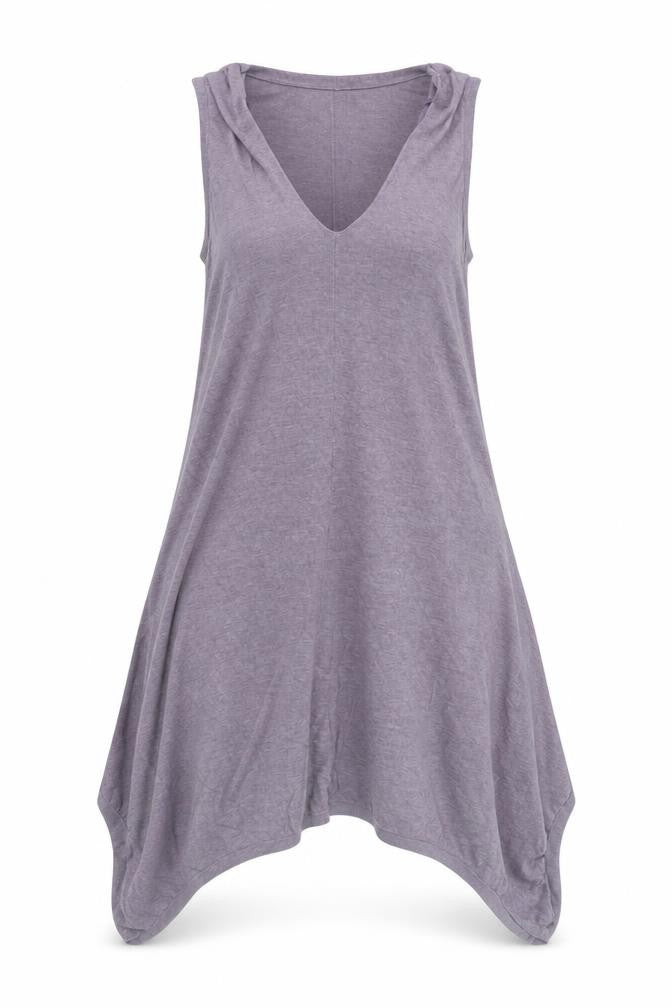 Sandwich Women Purple L Asymmetric Sleeveless Jersey Dress