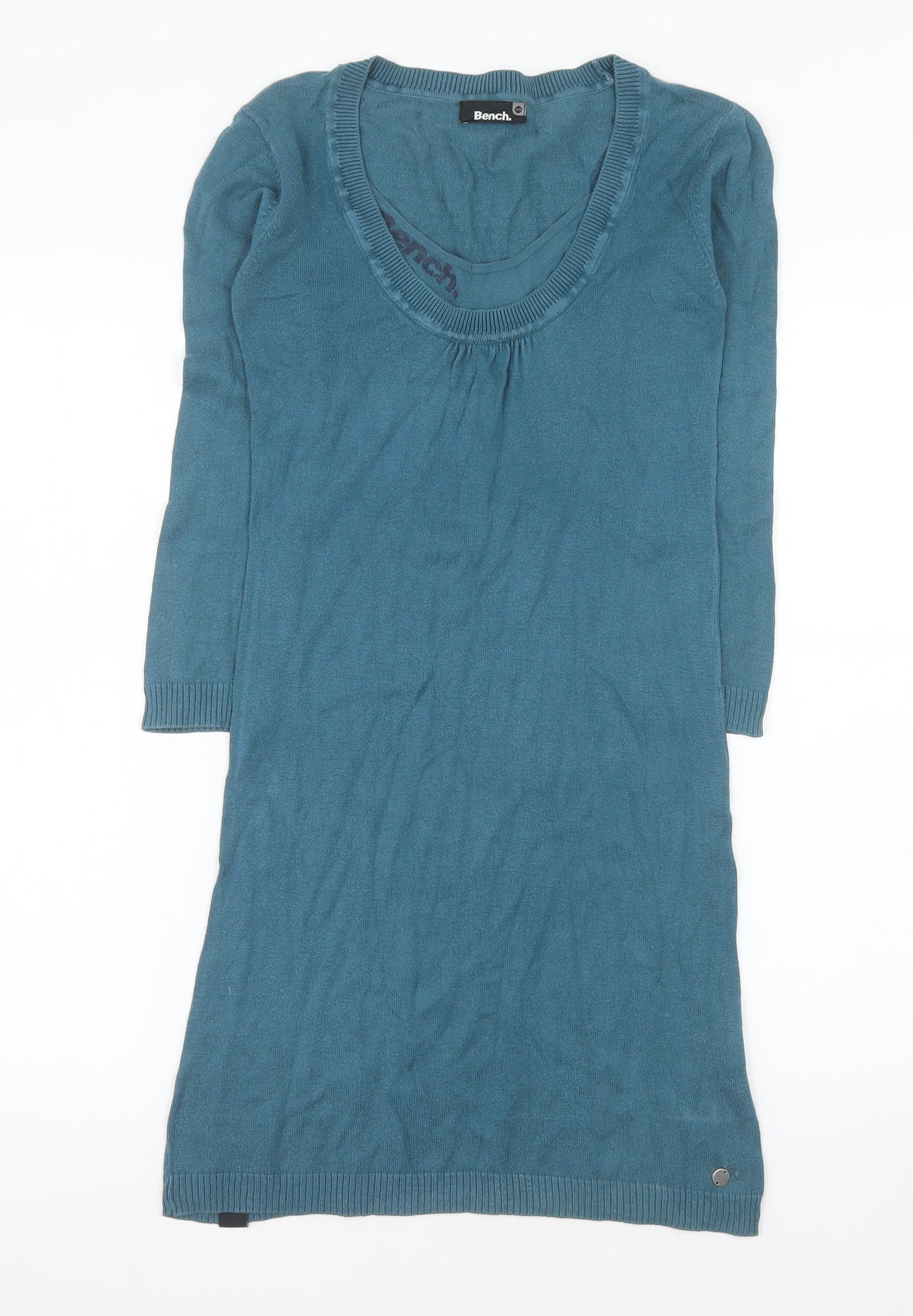 Bench Womens Blue XS Jumper Dress Long Sleeve Knit Casual