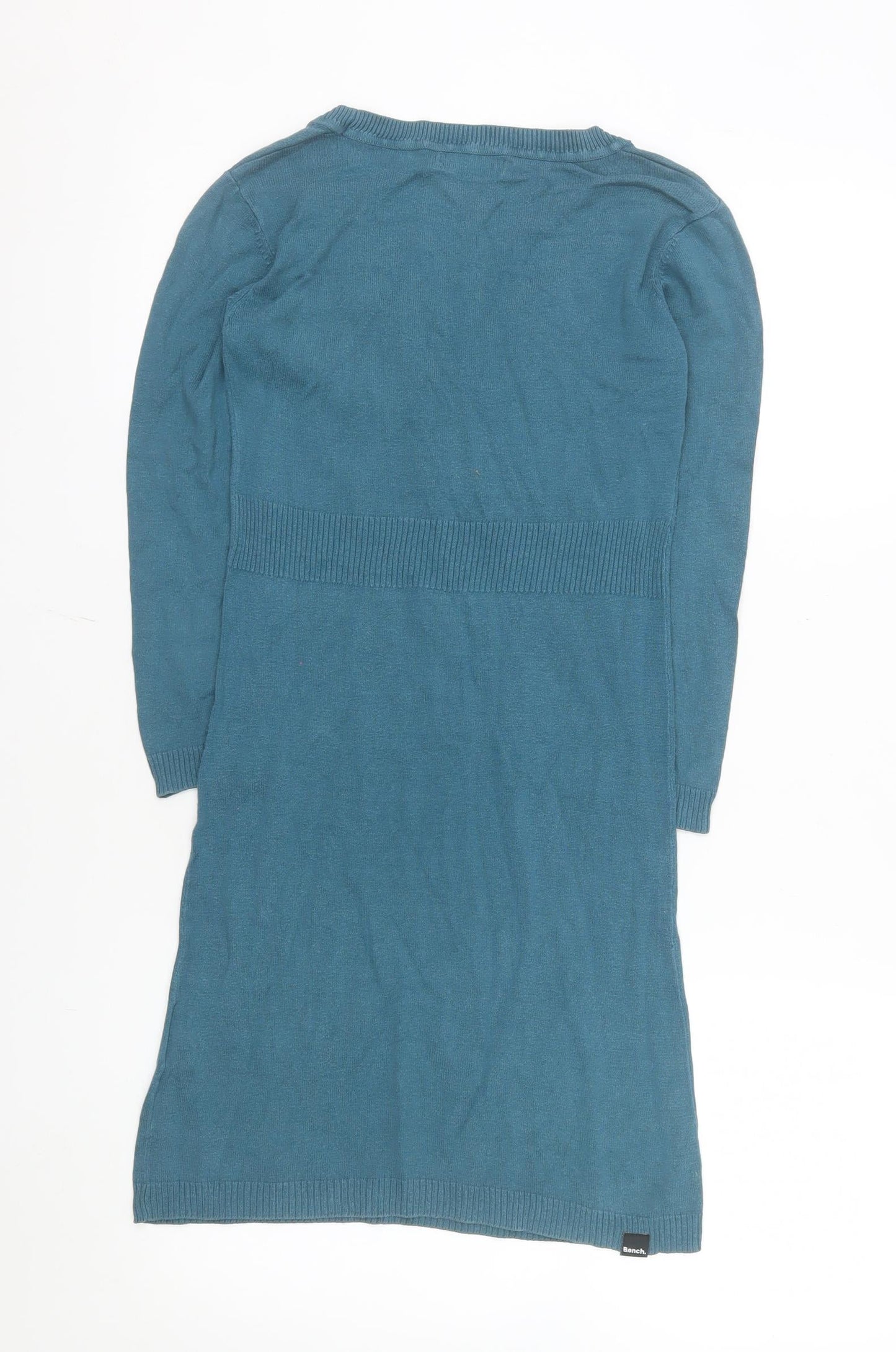Bench Womens Blue XS Jumper Dress Long Sleeve Knit Casual