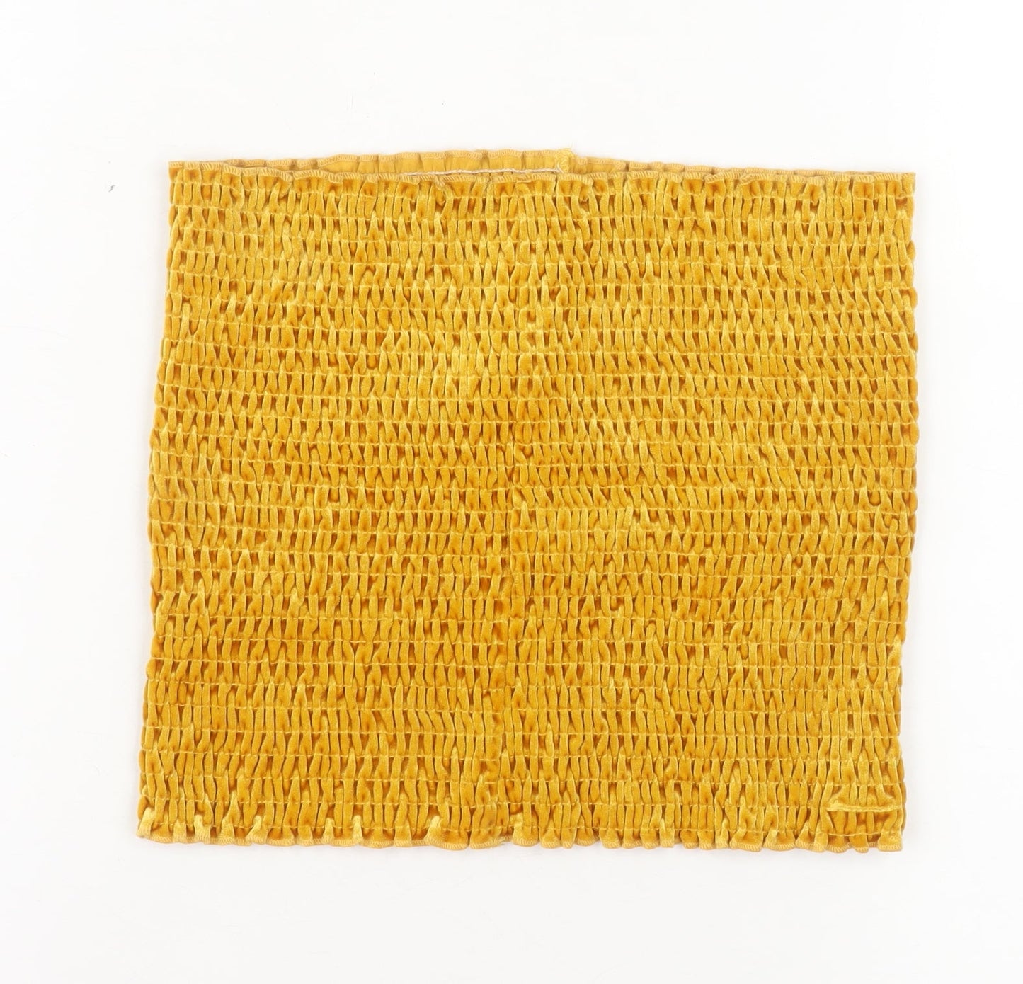 Urban Outfitters Women Yellow Cropped Strapless Velvet Tank Top M