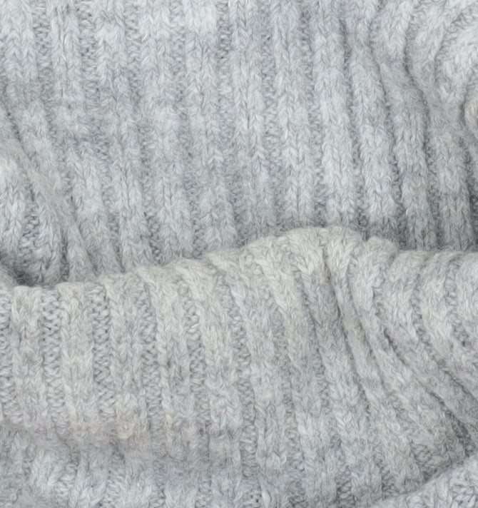 H&M Women’s Grey Roll Neck Cable-Knit Jumper Size S