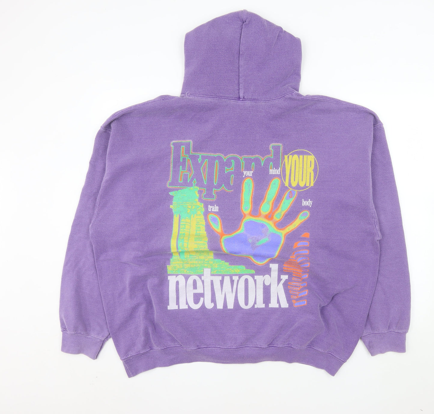 Urban Outfitters Men’s Purple Graphic Pullover Hoodie L