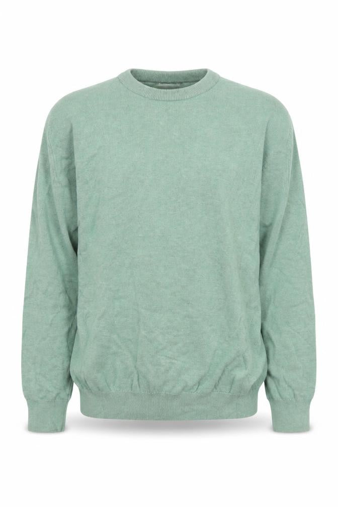 Marks & Spencer Men's Green Cotton Crew Neck Jumper XL
