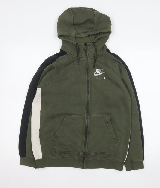 Nike Men’s Green Full Zip Hooded Sports Jacket S