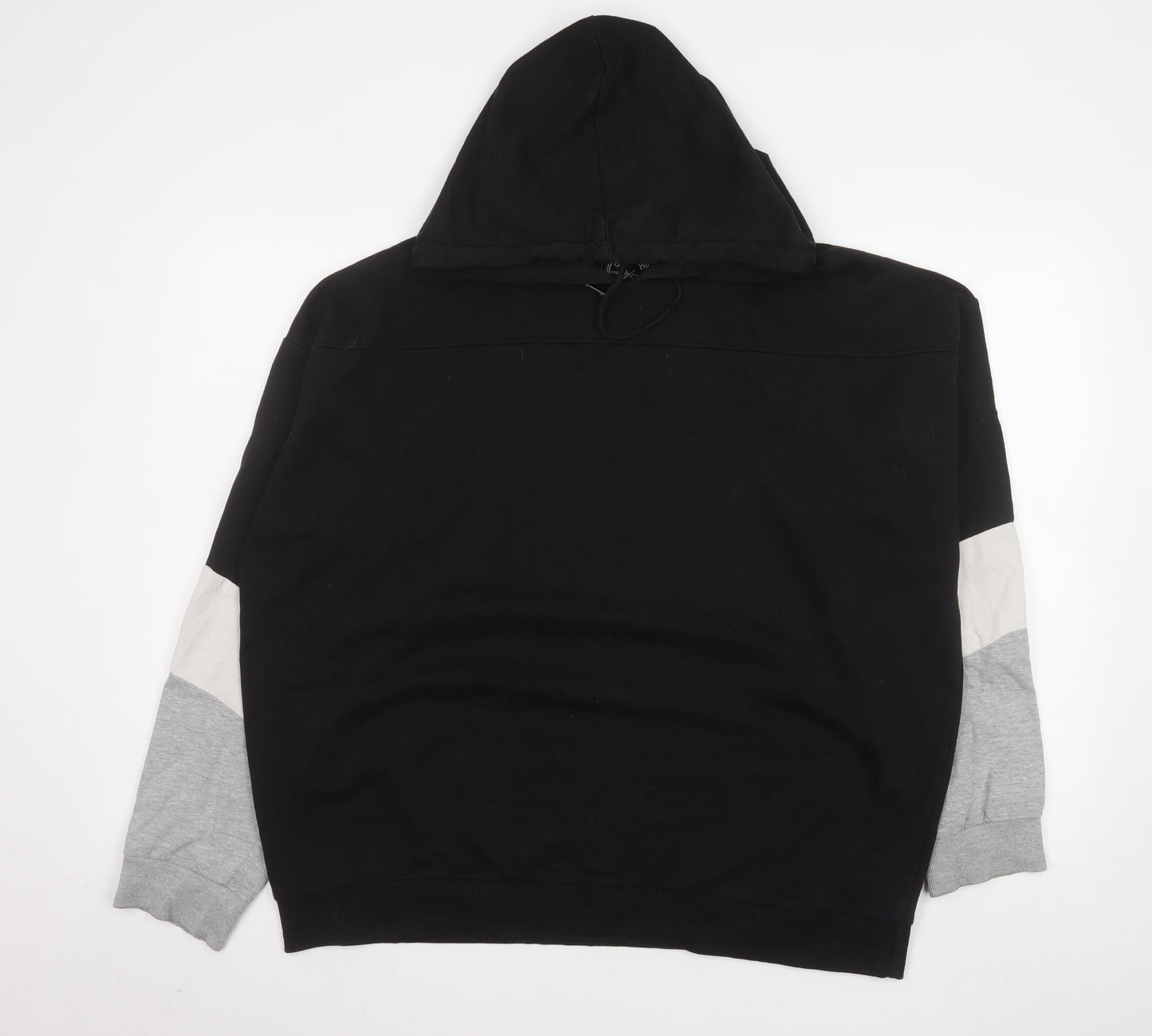 Genetic Apparel Mens Black Pullover Hoodie Size L Regular Fit
