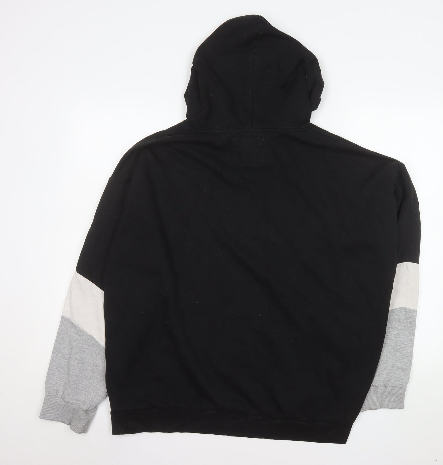 Genetic Apparel Mens Black Pullover Hoodie Size L Regular Fit