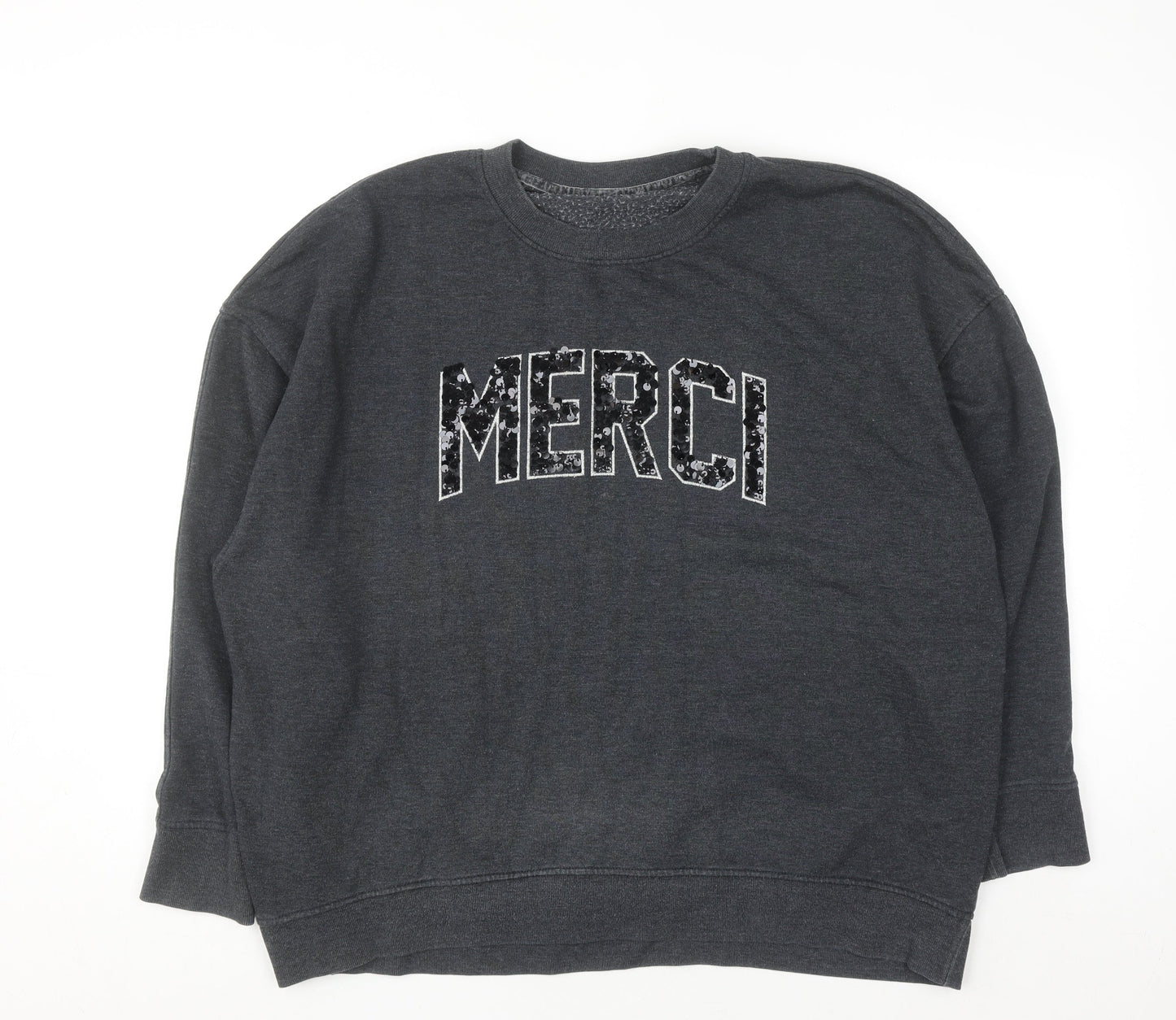 Next Women’s Grey Sequin Merci Pullover Jumper XL