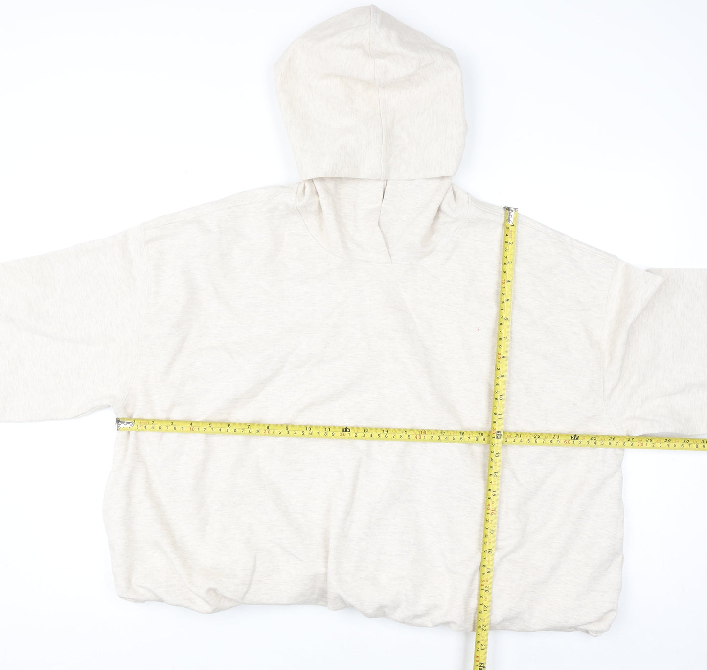 Marks and Spencer Womens Beige XL Pullover Hoodie Cotton Blend