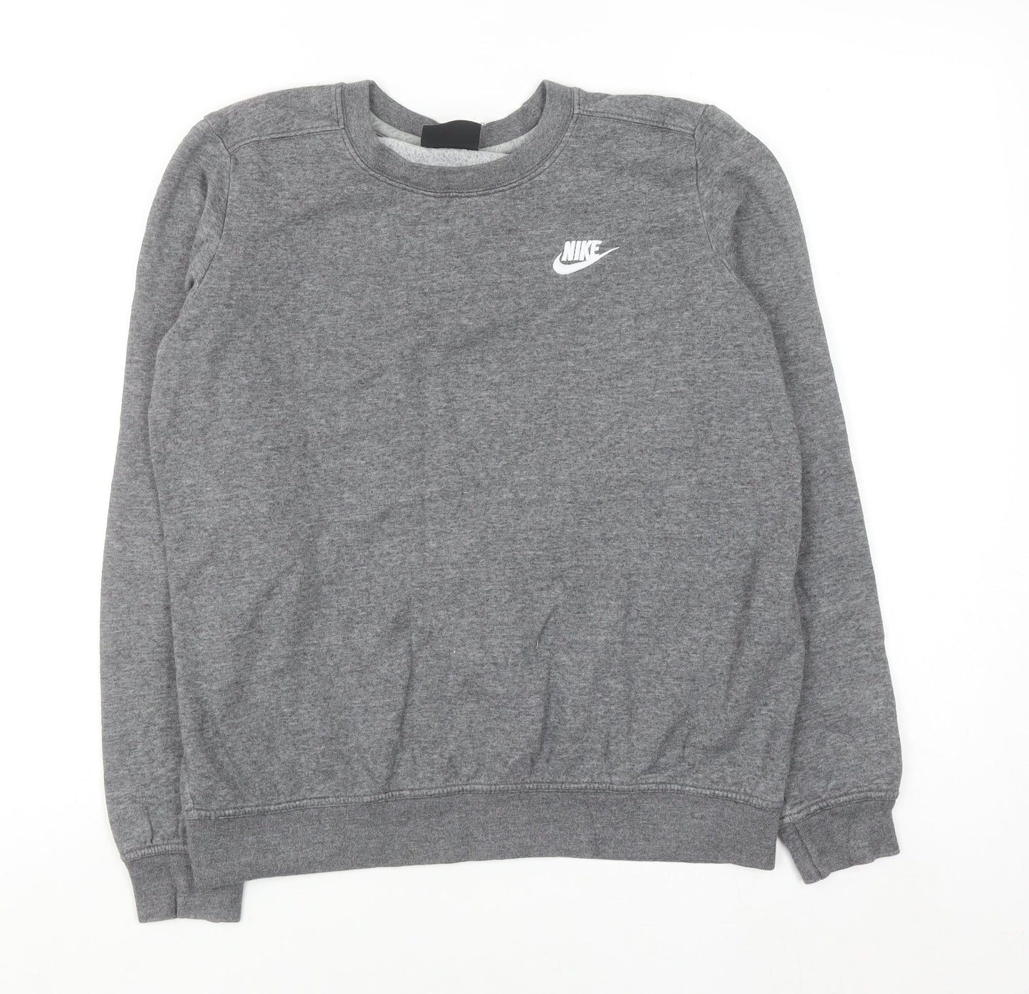 Nike Men's Grey Small Pullover Sweatshirt Crew Neck Fleece