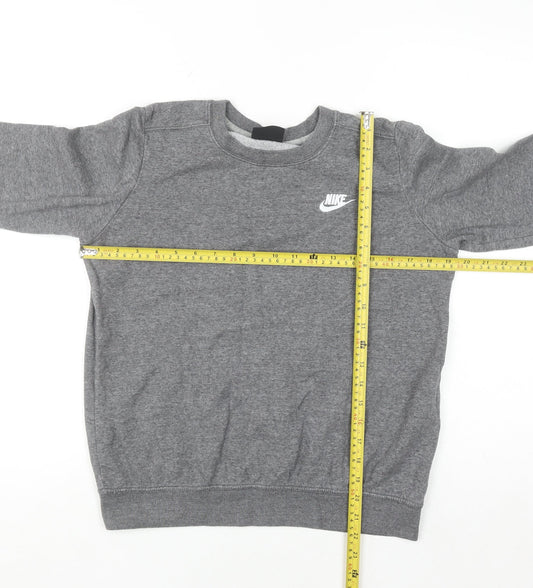 Nike Men's Grey Small Pullover Sweatshirt Crew Neck Fleece