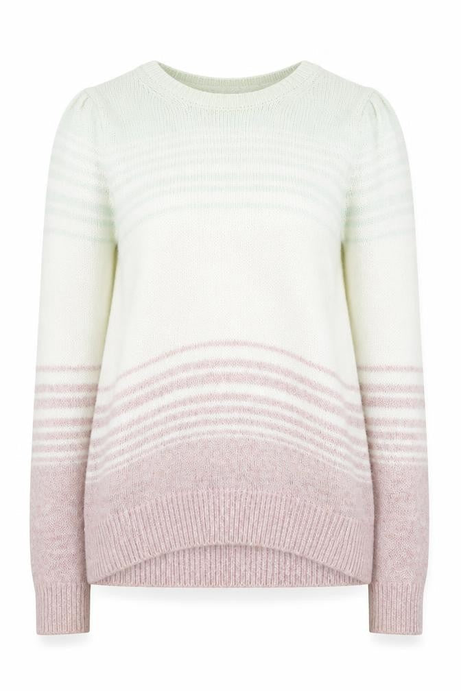 FatFace Women's Multicoloured Striped Crew Neck Jumper Size 10