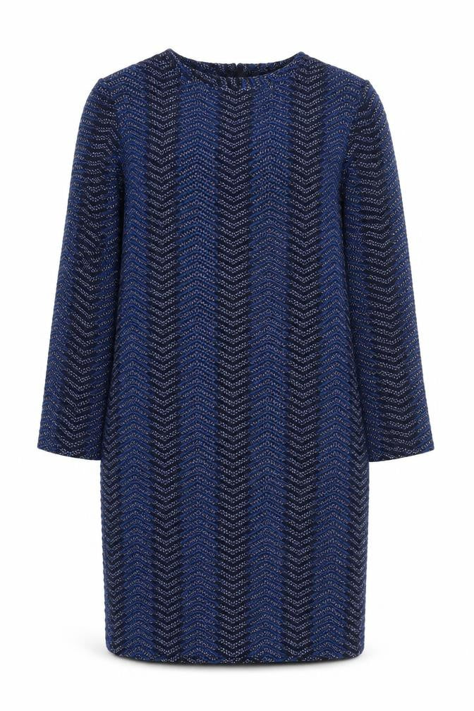 Marks & Spencer Women’s Blue Chevron Shift Dress Size 10