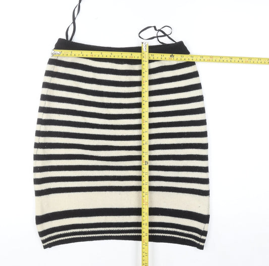 Co-Ords Women’s Black Wool Striped Knit Pencil Skirt M