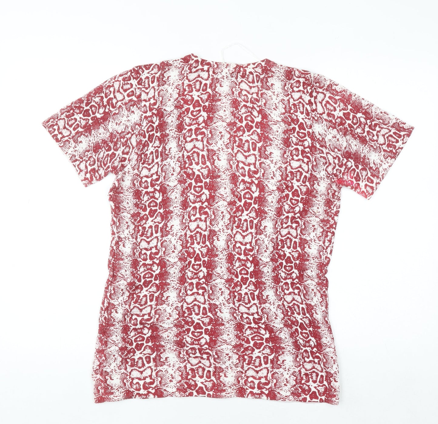Happy D by Damart Womens Red Animal Print Viscose T-Shirt Size 14/16