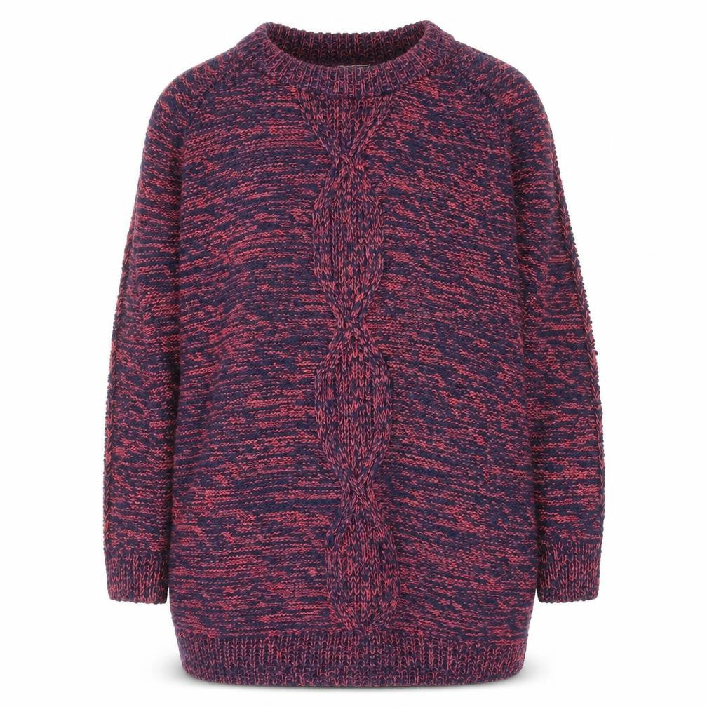 Dagmar Women's Multicoloured Knit Cable Pullover Jumper Size L