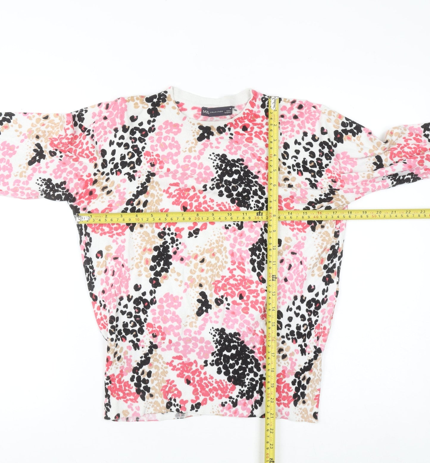 Marks and Spencer Women’s Multicoloured Animal Print Long Sleeve T-Shirt Size 10