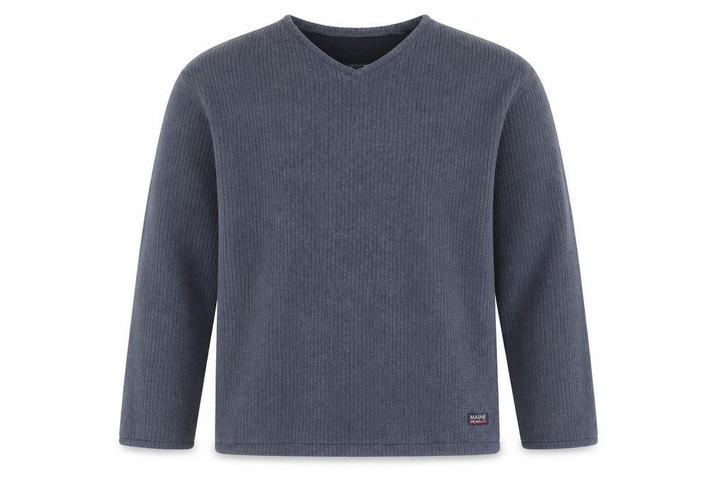 Maine New England Men’s Blue V-Neck Pullover Jumper Size S
