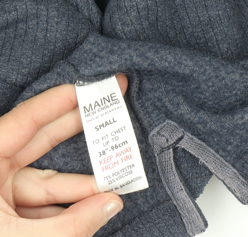 Maine New England Men’s Blue V-Neck Pullover Jumper Size S