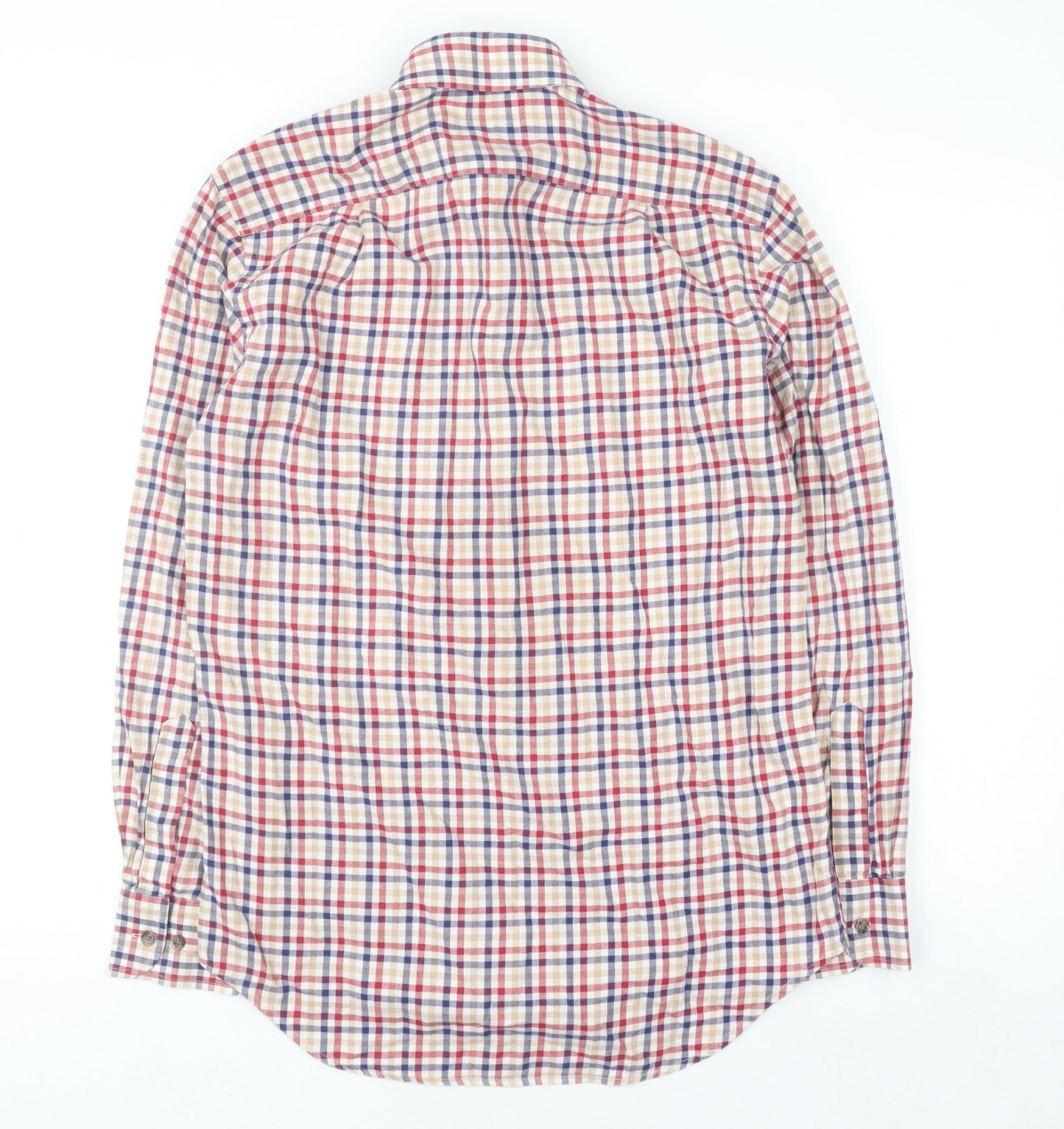 Marks and Spencer Men's Multicoloured Check Cotton Twill Shirt Size 14.5 Regular