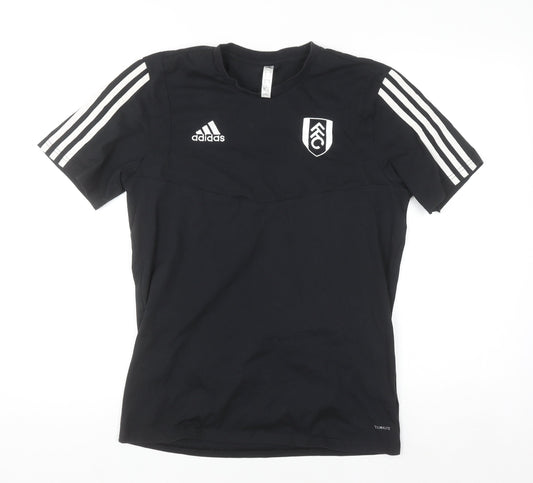 Adidas Men’s Black Fulham FC Climalite Short Sleeve Sports T-Shirt Size S