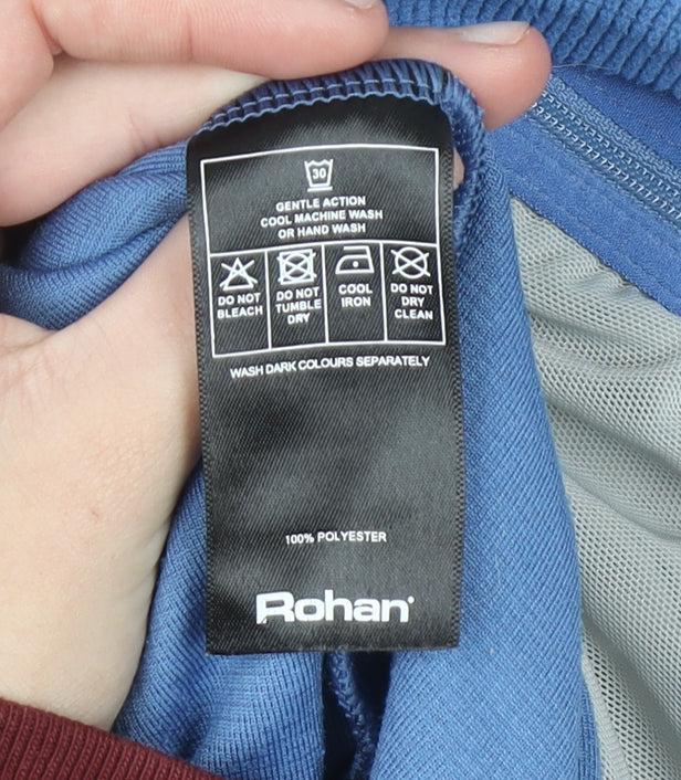 Rohan Men's Blue Full Zip Fleece Sweatshirt Size L Outdoor Jacket