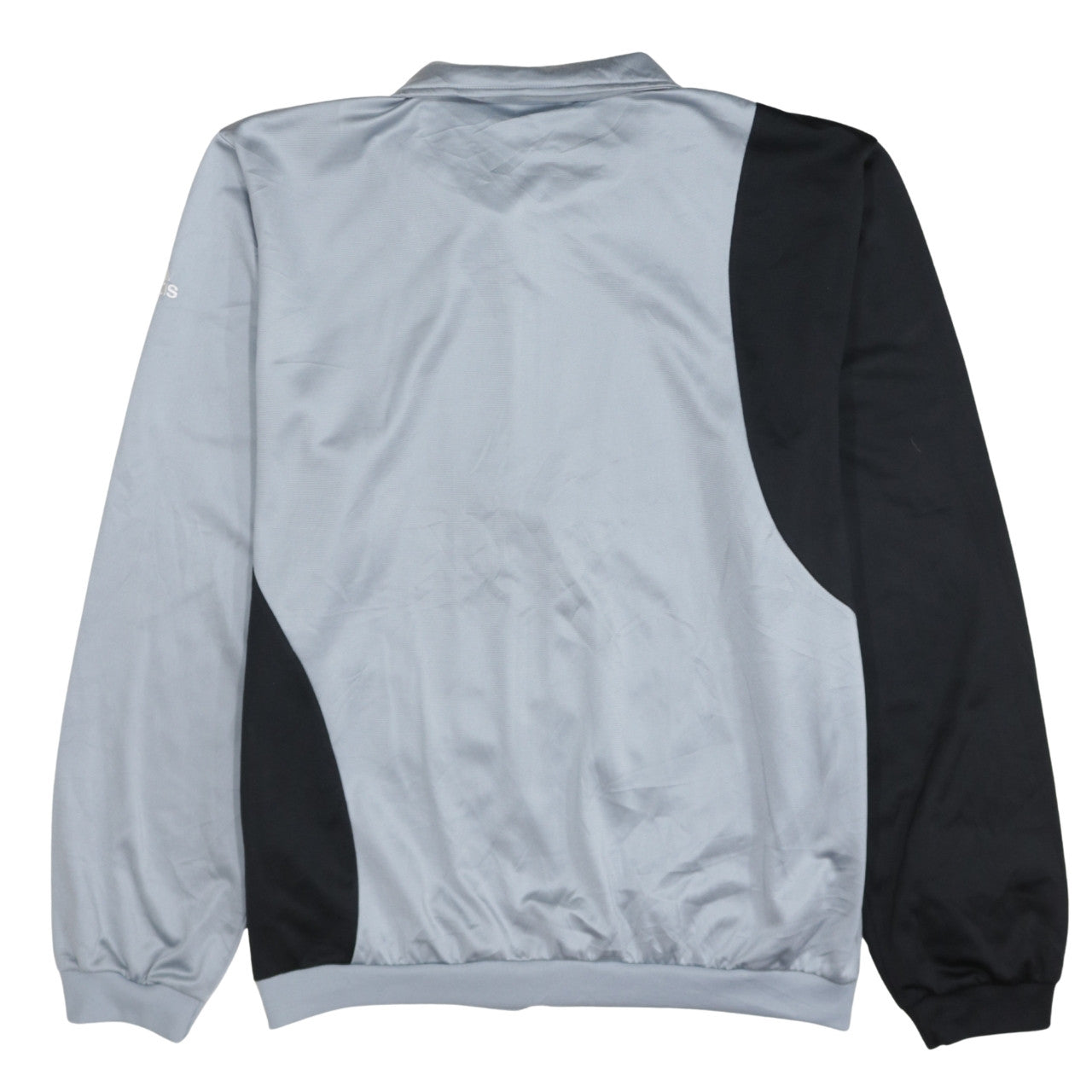 Adidas Men's Grey Full Zip Track Sweatshirt L Sports Logo