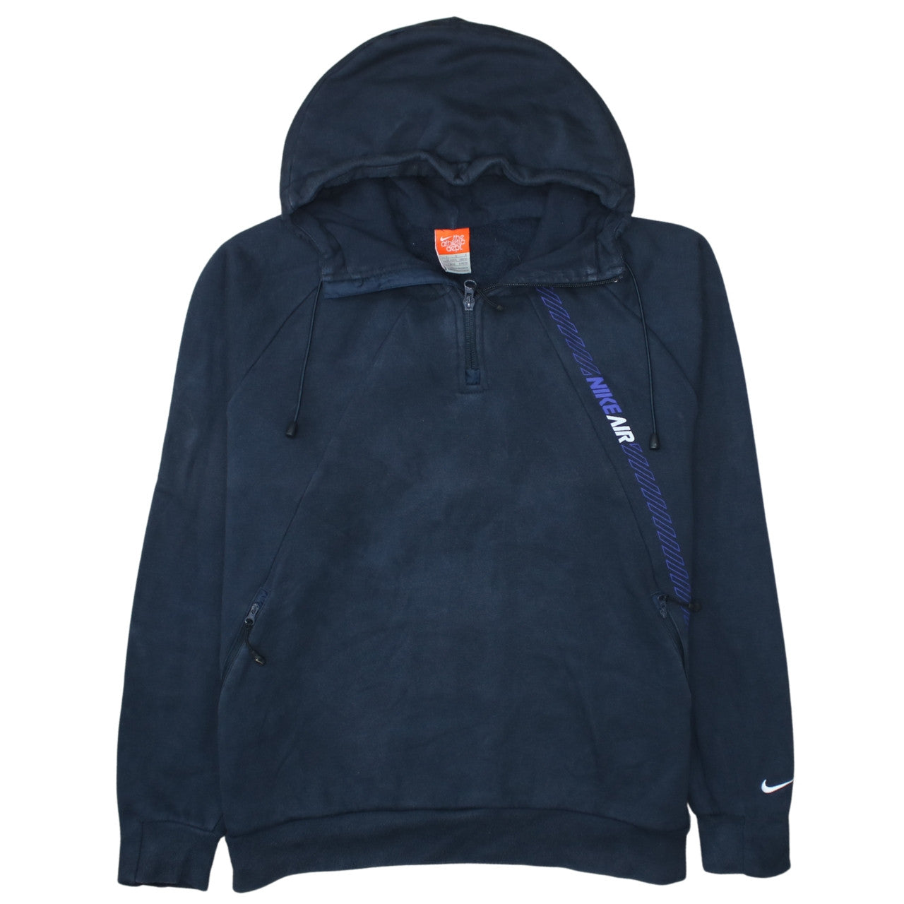 Nike Men's Blue 1/2 Zip Fleece Hoodie L Regular Fit Sportswear