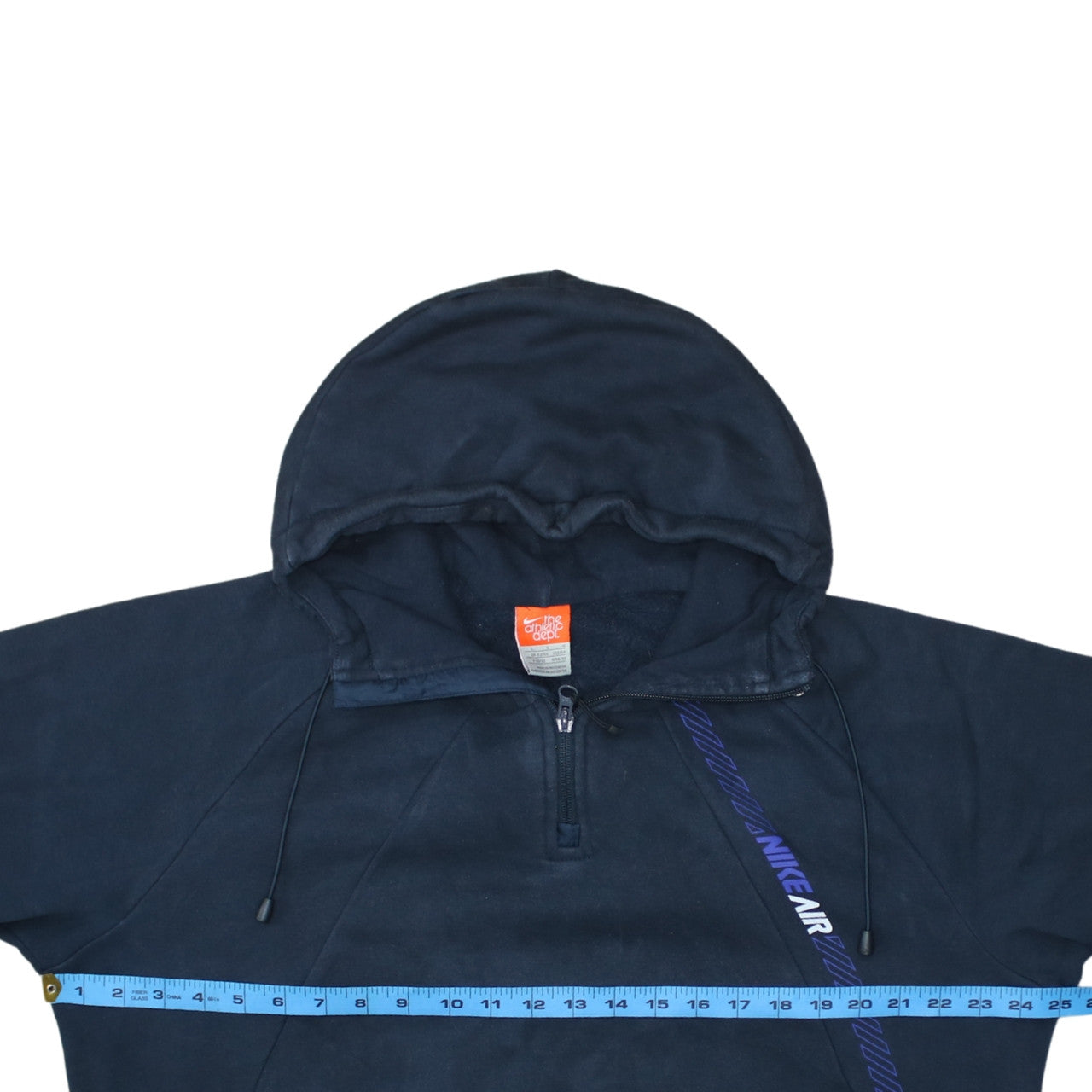 Nike Men's Blue 1/2 Zip Fleece Hoodie L Regular Fit Sportswear