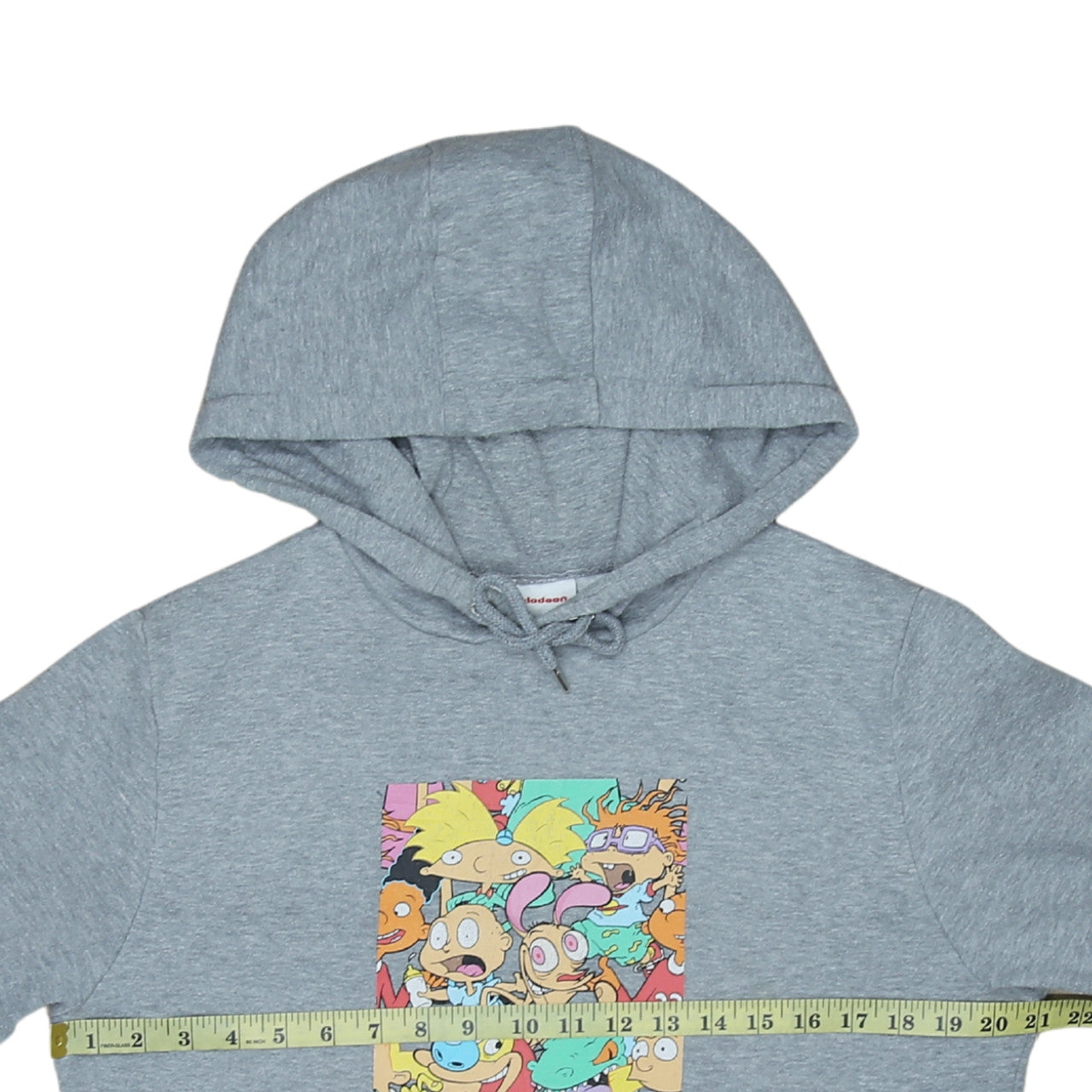 Primark Women’s Grey Nickelodeon Cartoon Print Pullover Hoodie L