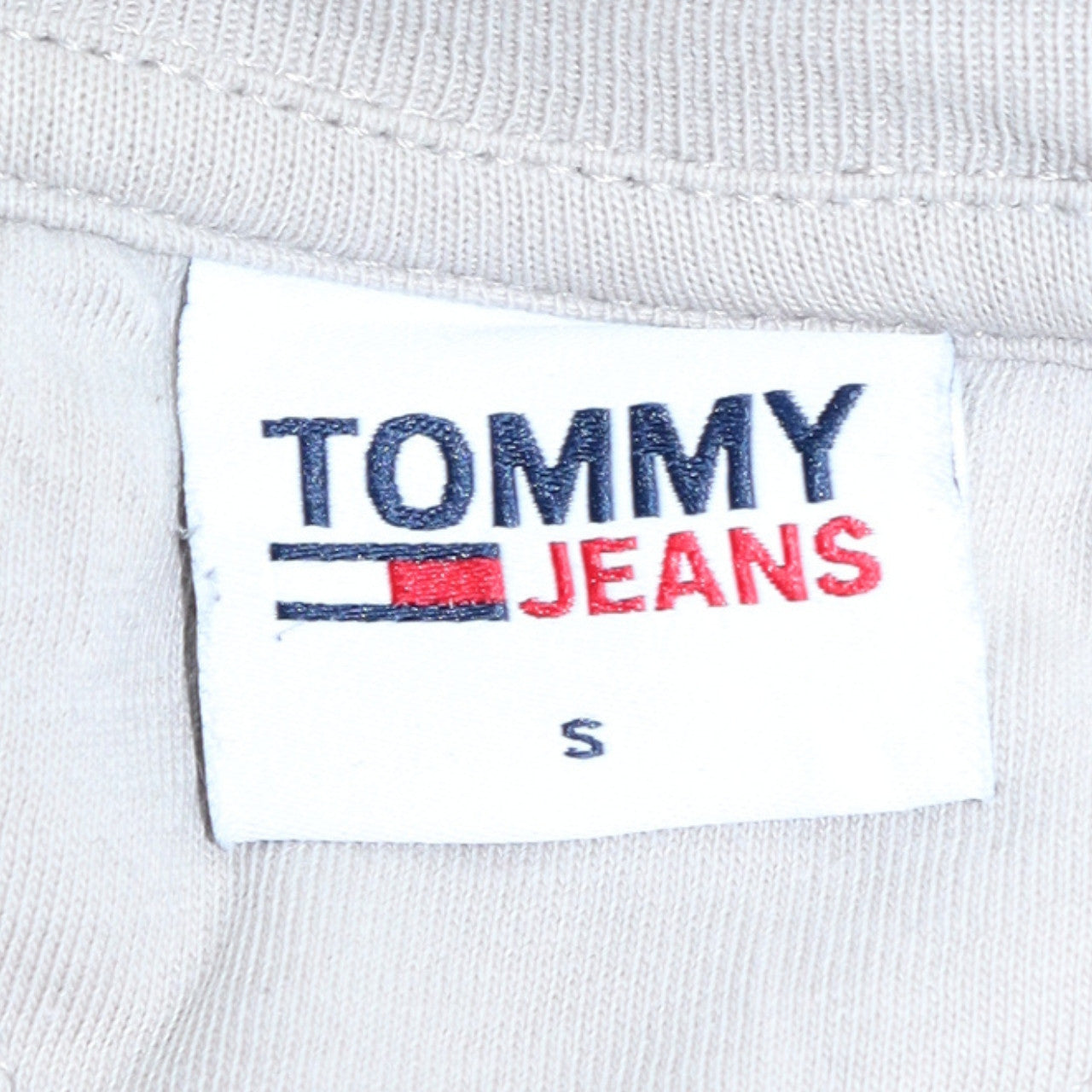 Tommy Jeans Men's Beige Cotton Logo T-Shirt Size S