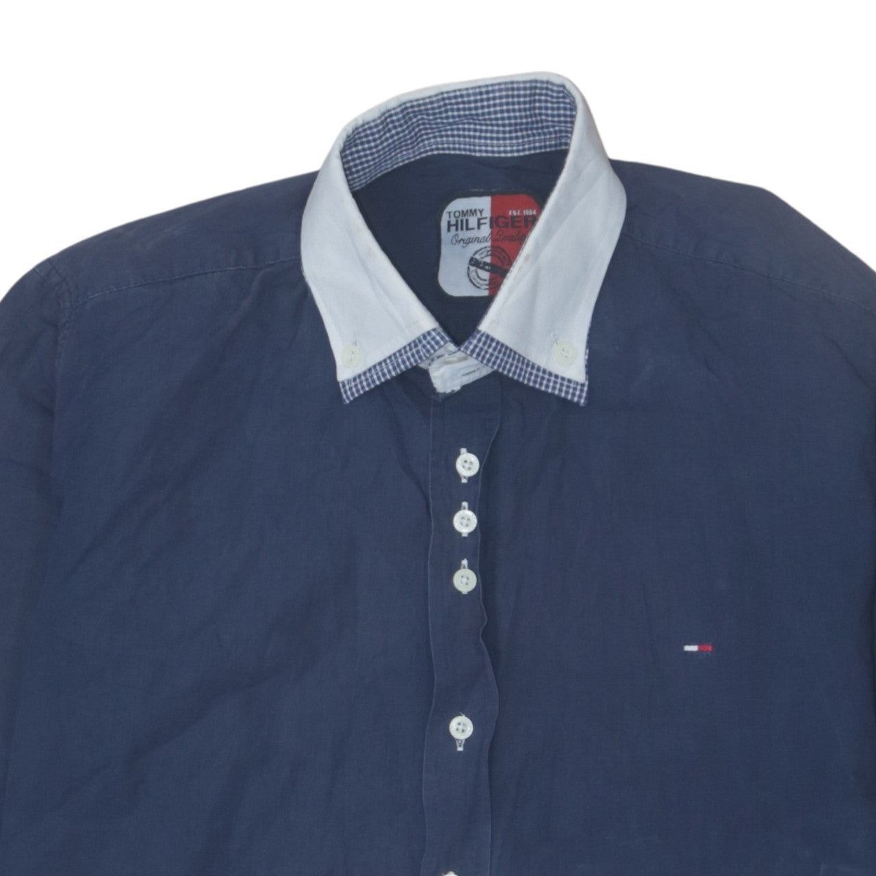 Tommy Hilfiger Men's Blue Long Sleeve Button-Up Shirt L