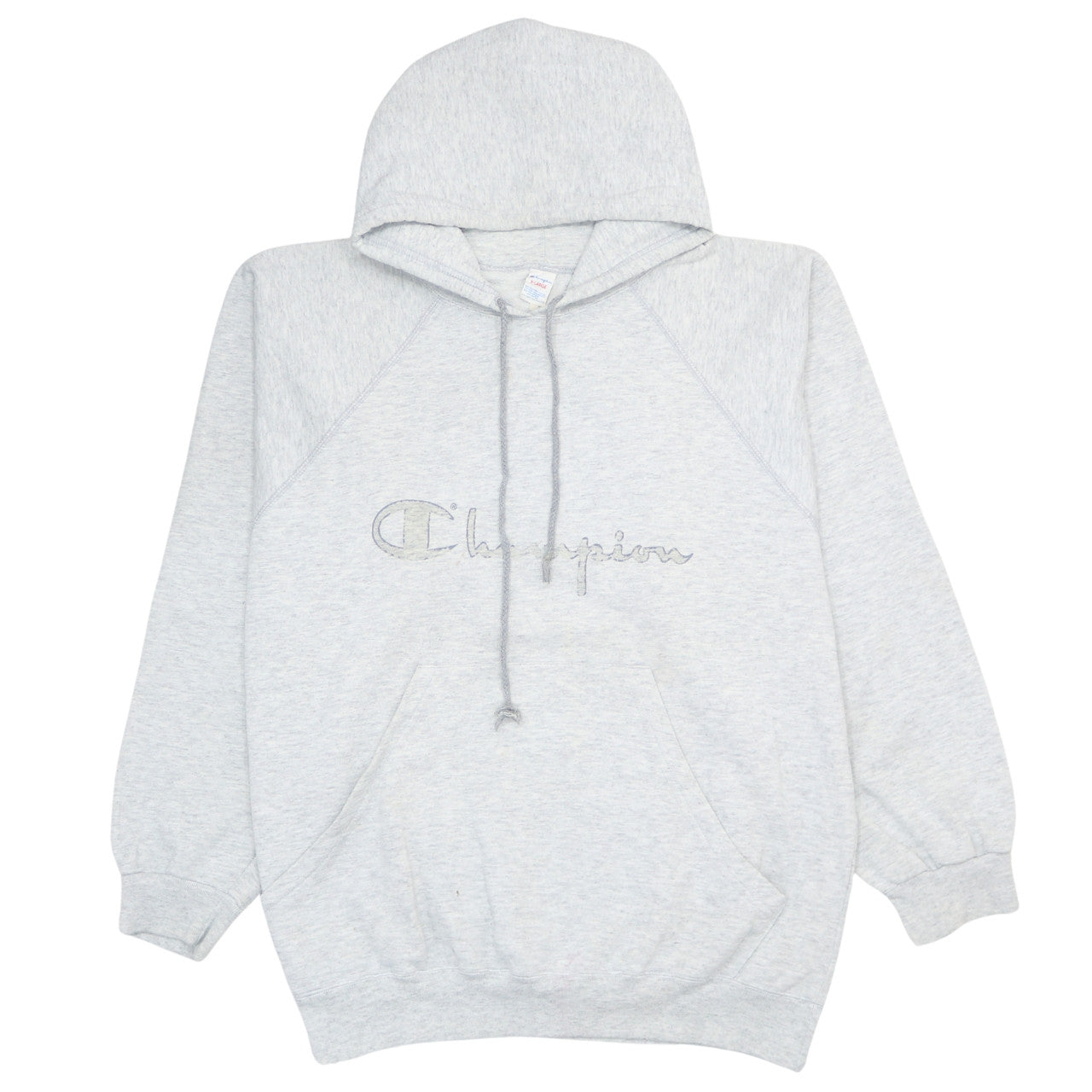 Champion Men's Grey XL Pullover Hoodie with Logo and Pocket