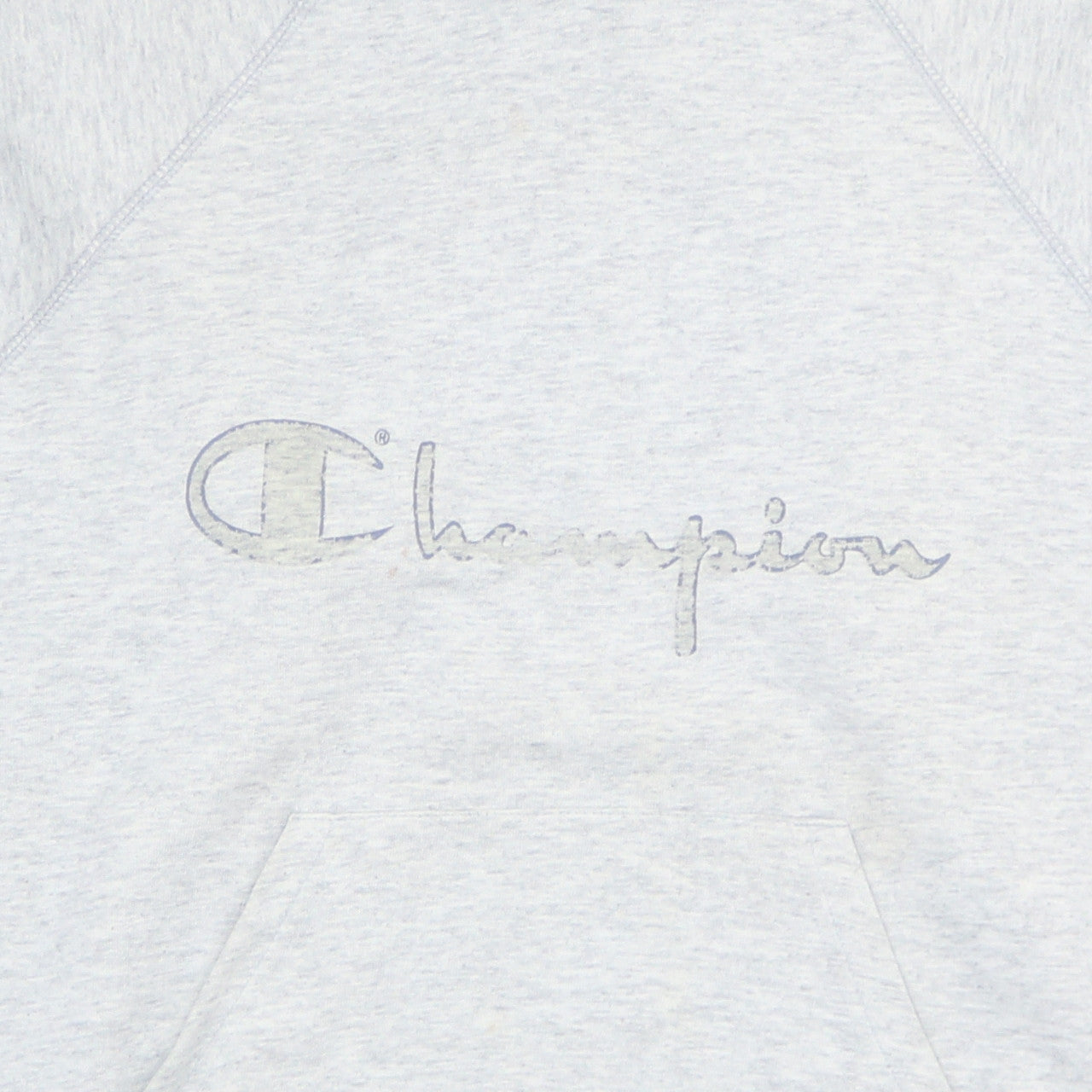 Champion Men's Grey XL Pullover Hoodie with Logo and Pocket