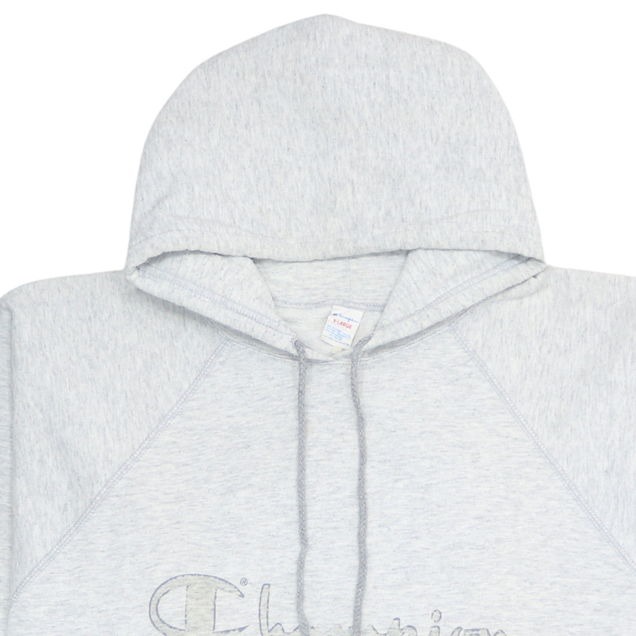 Champion Men's Grey XL Pullover Hoodie with Logo and Pocket