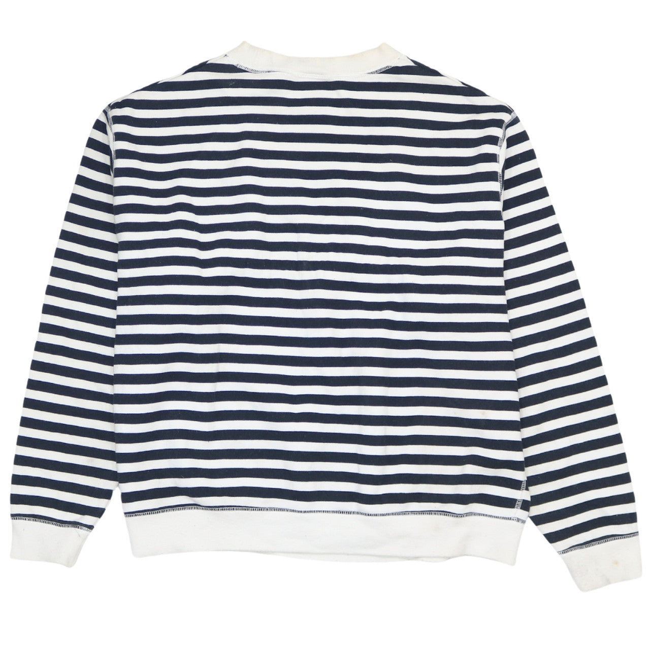 Nike Women’s Navy White Striped Logo Pullover Sweatshirt Small