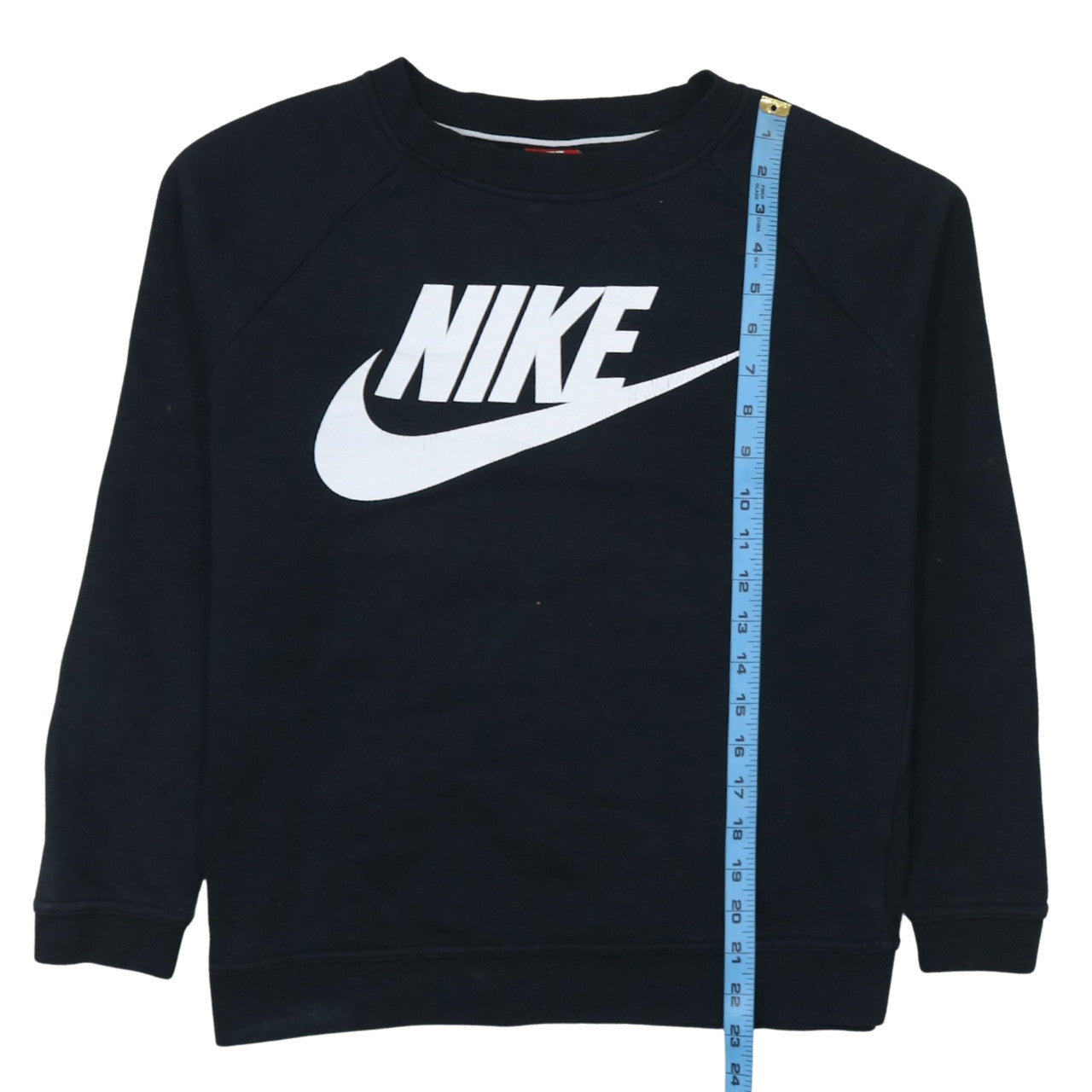 Nike Women's Black Medium Pullover Sweatshirt with Logo Print