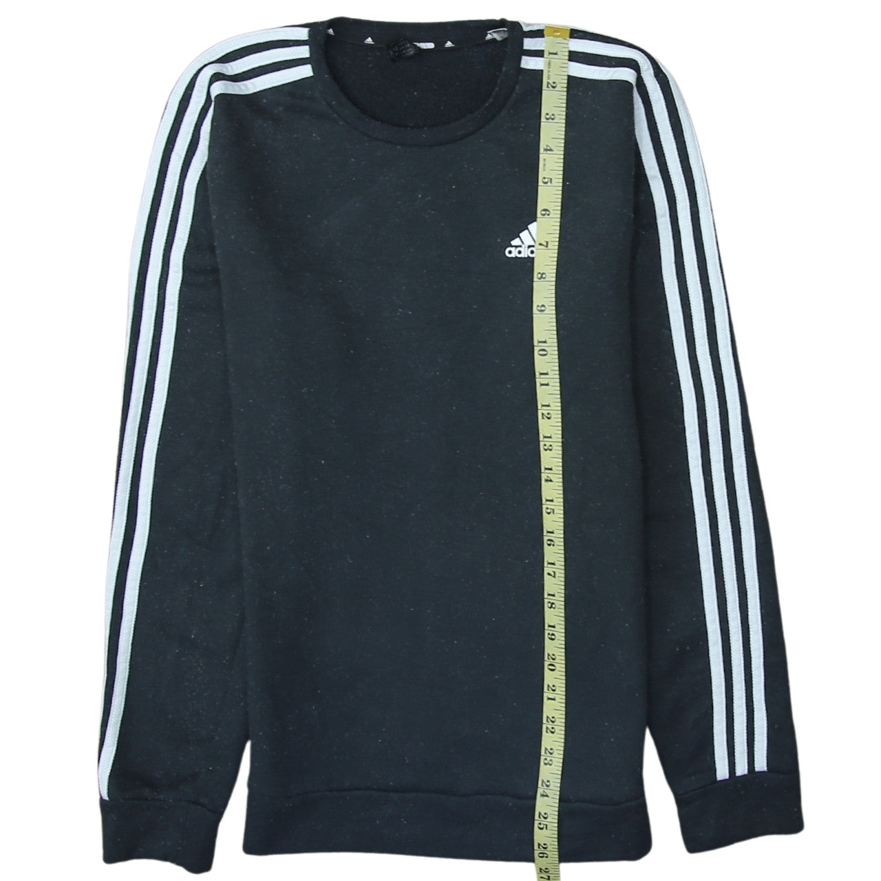 adidas Men's Black Small Crew Neck Pullover Sweatshirt
