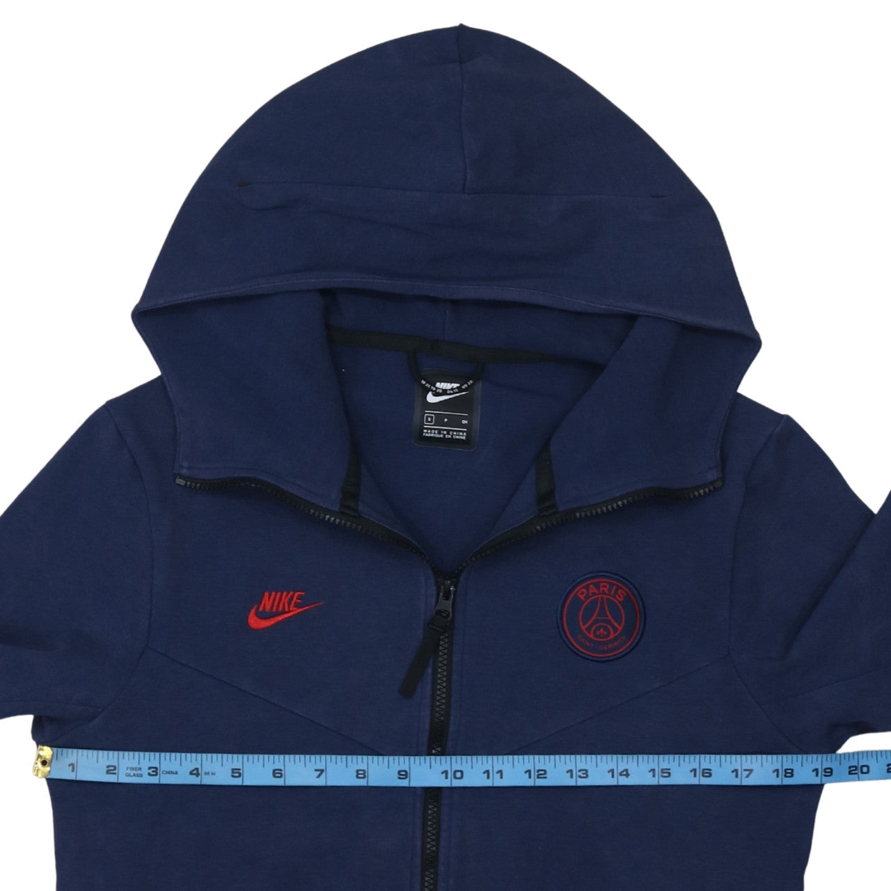 Nike Men’s Blue Full Zip Paris Hoodie Size S Athletic Fit