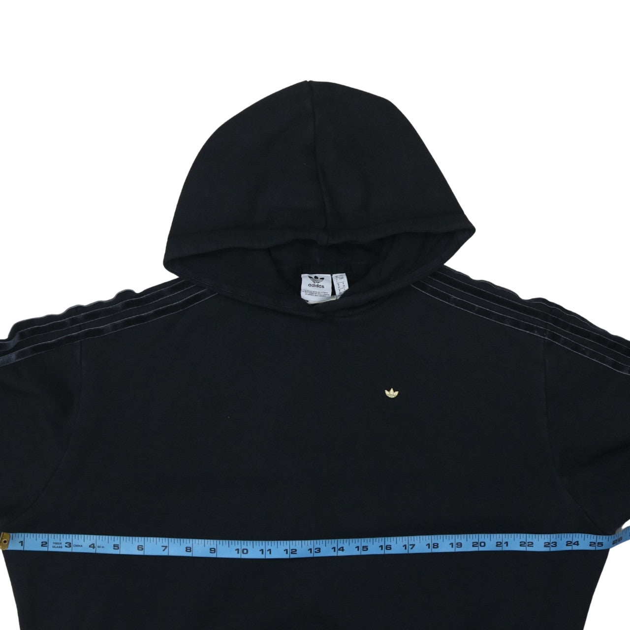 Adidas Women Black Pullover Hoodie Size 8 Relaxed Fit Casual Sweatshirt