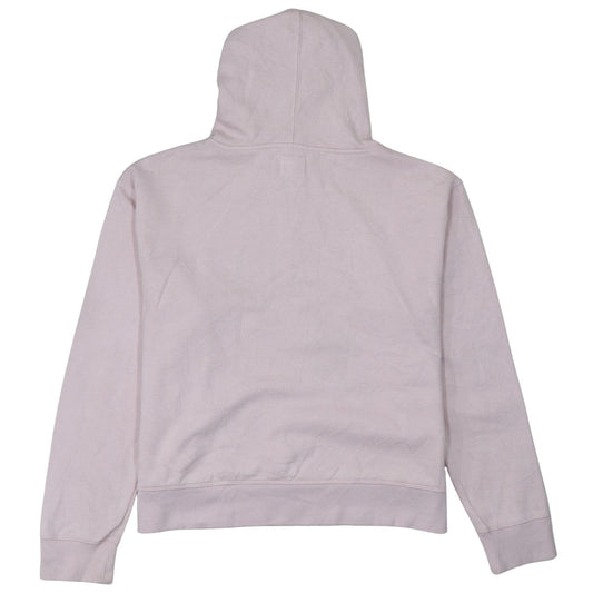 Champion Womens Pink Pullover Hoodie L Embroidered Logo Cotton Blend