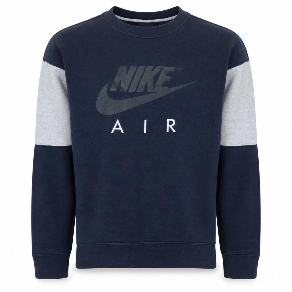 Nike Men’s Blue Air Logo Crew Neck Pullover Sweatshirt Size S